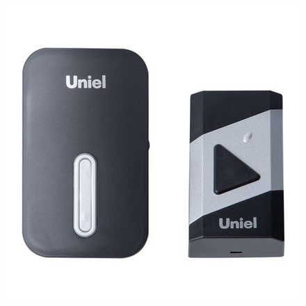 UDB-095W-R1T1-38S-BL-SL Звонок электронный. 220В. Радиус действия 150 м. Черный с серебристым. ТМ Uniel