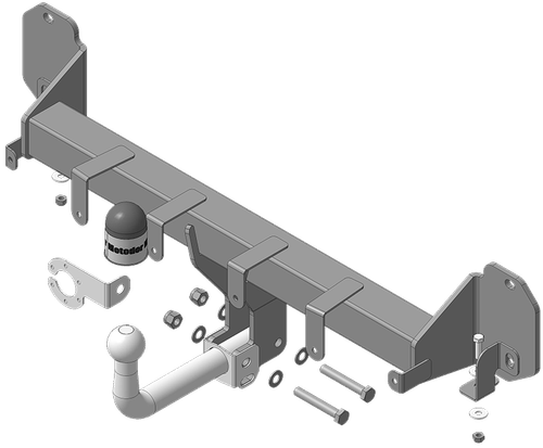 Фаркоп Motodor для BMW X3-G01/X4-G02 (оцинкованный шар)(паспорт и сертификат в комплекте)(без электрики) 90203-A
