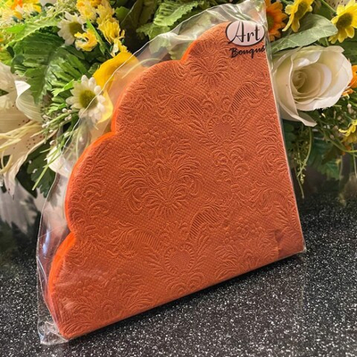 ТЕРРАКОТОВЫЕ, Салфетки Art Bouquet Rondo 3-сл/15шт