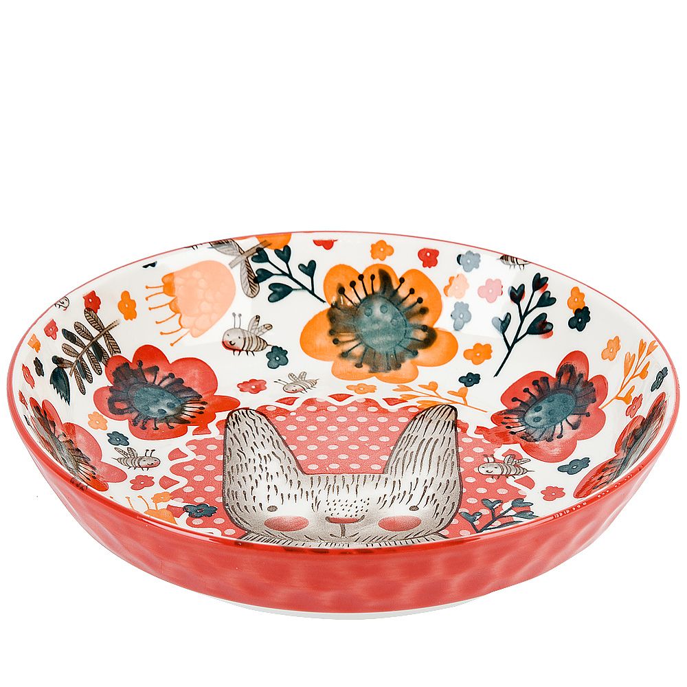 Тарелка "Kawaii Forest.Bunny" d=21см. v=700мл. (min9) (фарфор) (транспортная упаковка)