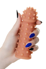 Насадка на фаллос с шипами и бугорками Extreme Sleeve 003 S-size - 12,7 см. (Цвет: телесный)