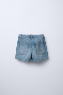 ZARA ДЖИНСОВАЯ ЮБКА-ШОРТЫ, СИНИЙ
