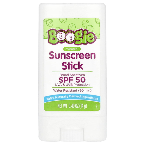 Boogie Wipes, Mineral Sunscreen Stick, SPF 50, 0.49 oz (14 g)