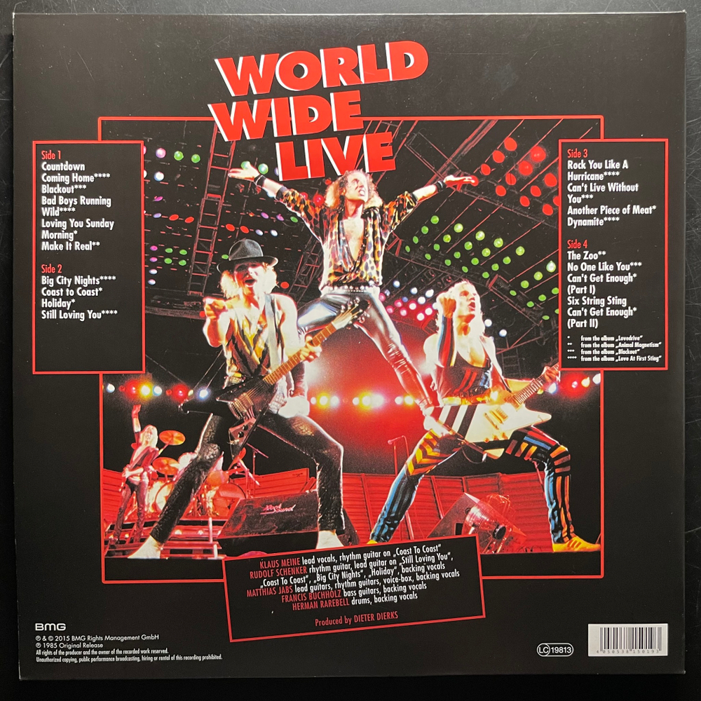 Scorpions ‎– World Wide Live 2LP (Европа 2015г.)