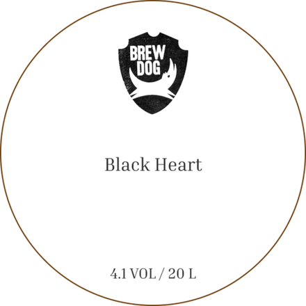 Пиво БрюДог Блэк Харт / BrewDog Black Heart 20л - кег