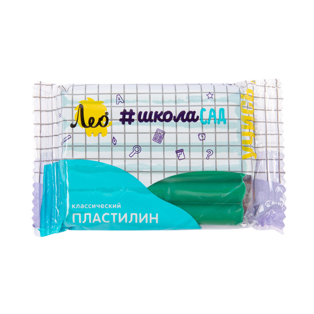 Пластилин классический 50 гр "ШколаСад" зелёный