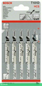Набор пильных полотен Bosch T101D 5 штук Clean for Wood 2608630032
