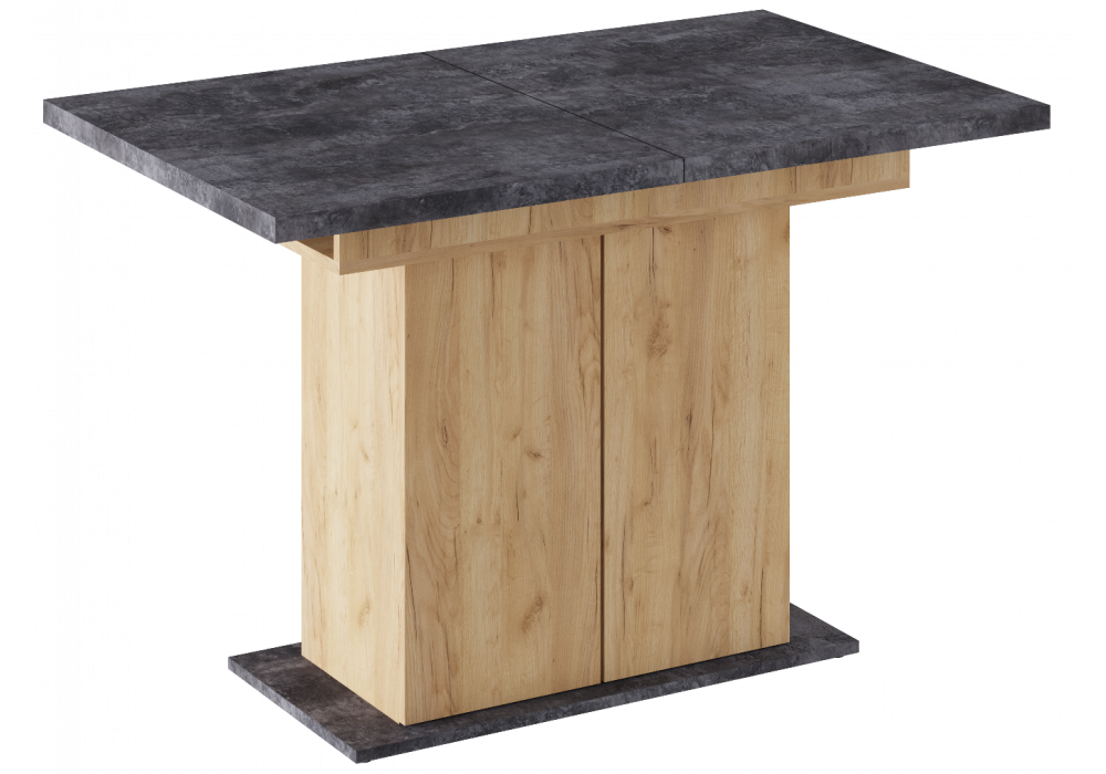 Стол деревянный Woodville Carla крафт золотой, цемент темный