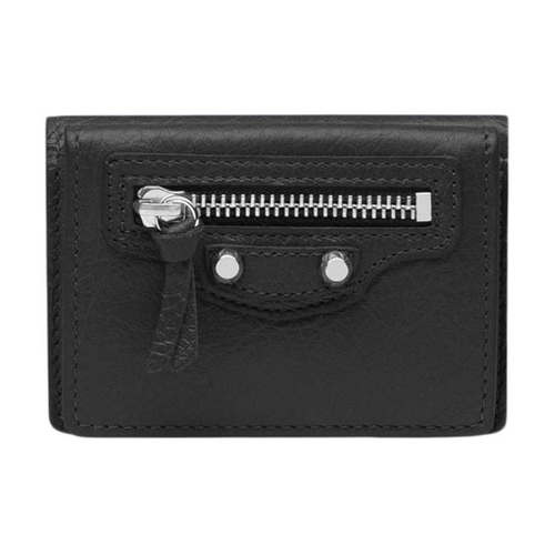 Balenciaga Sheepskin Wallet Mini Women"s Black