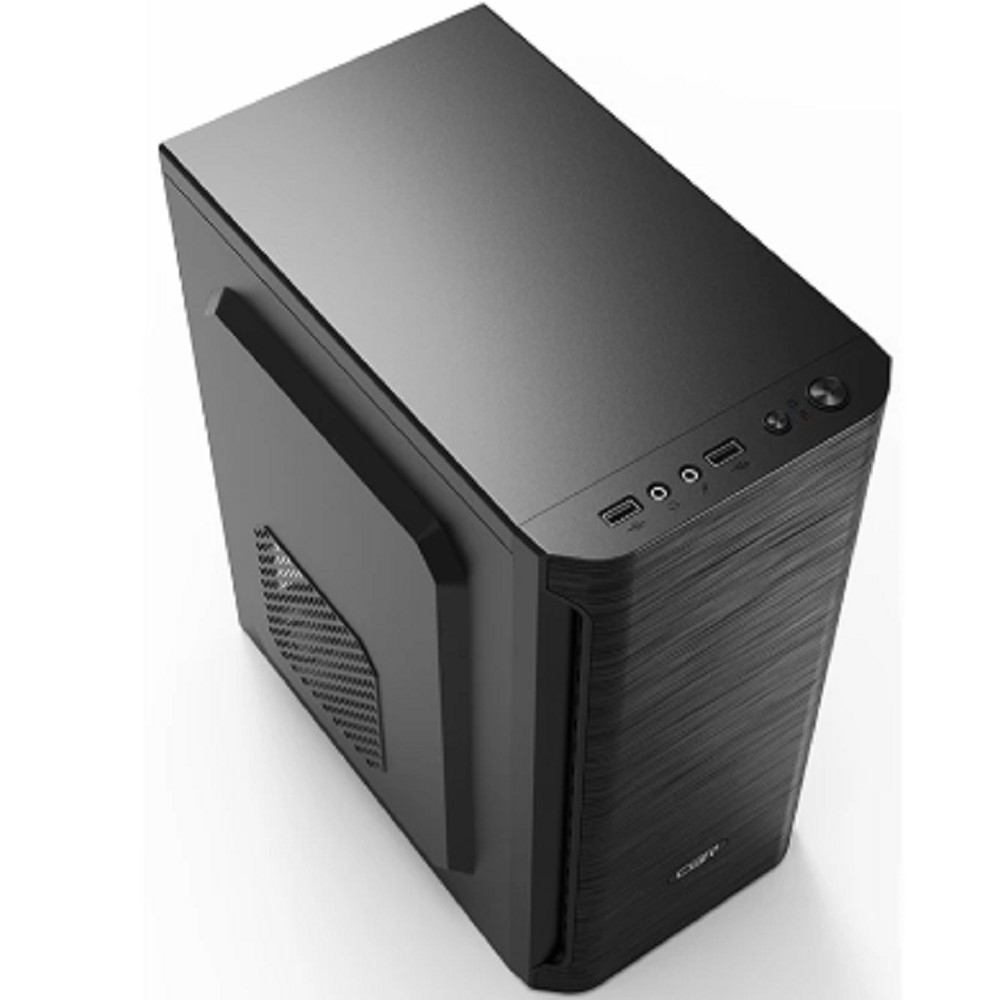 Корпус для компьютера CBR Корпус mATX Minitower MX10, c БП PSU-ATX450-12EC (450W/120mm), 2*USB 2.0, HD Audio+Mic, Black [PCC-MATX-MX10-450W]