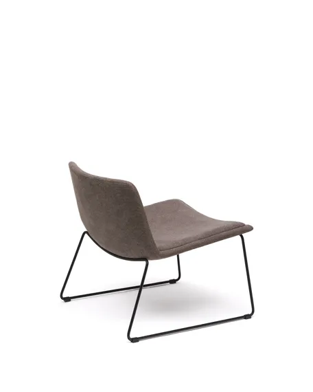 Лаунж-кресло Zahara коричневое с черными ножками