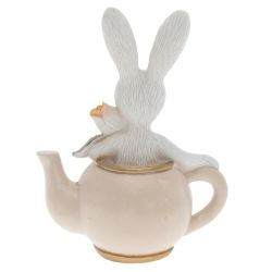 GAEM Фигурка декоративная "Заяц в чайнике", L8 W5 H10 см