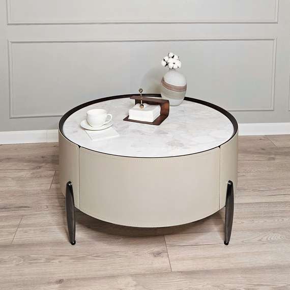 Комплект из 2 журнальных столиков JY-481, Ø80 и Ø45 см