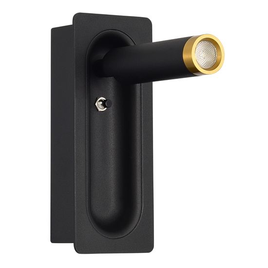 SL6238.401.01 Светильник настенный ST-Luce черный/черный,латунь LED 1*3W 4000K PARILLA