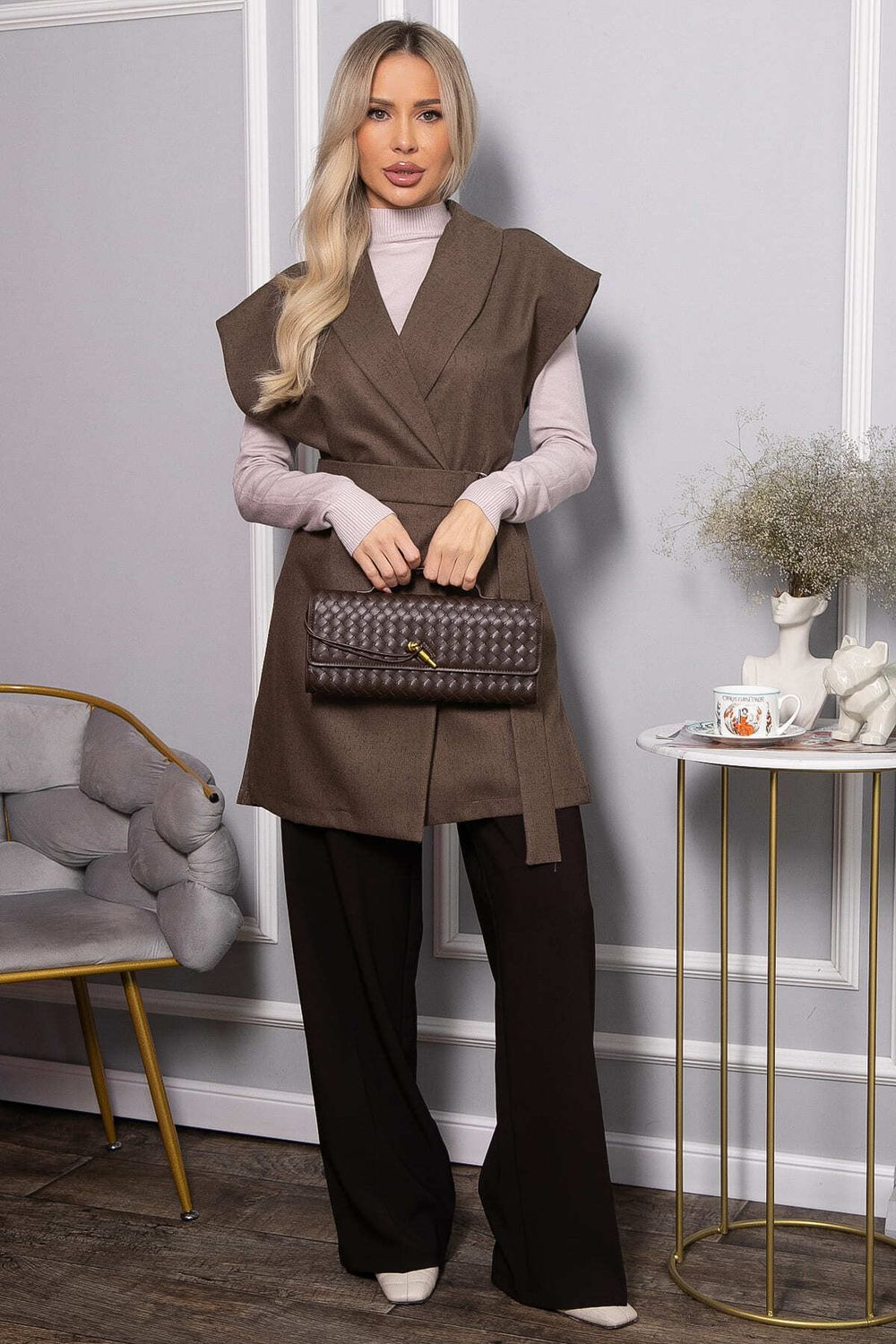 Жилет костюмный Жюлли (шоколад) Б14488-4М LT Collection