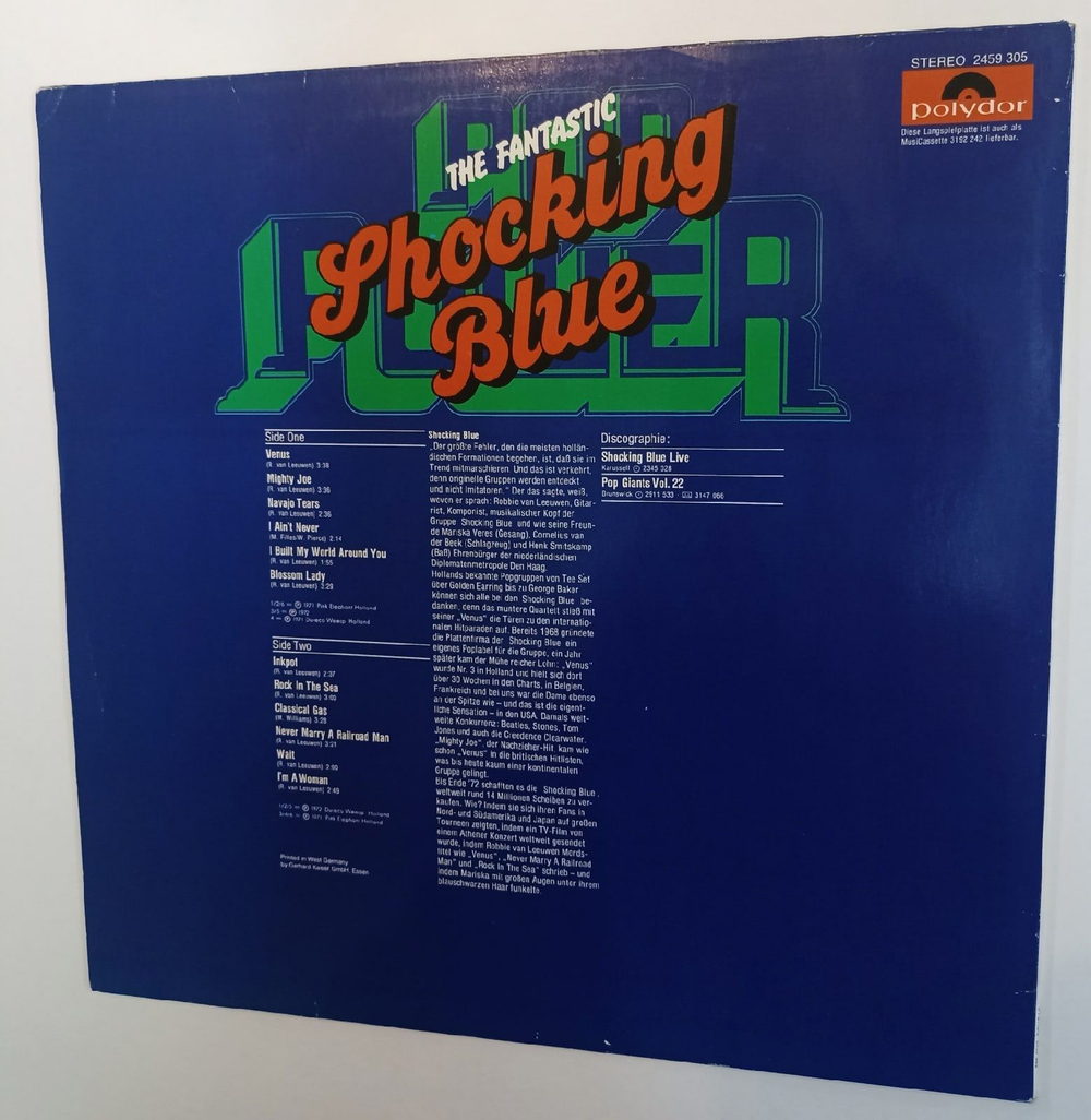 Винтажная виниловая пластинка Shocking Blue The Fantastic Shocking Blue Pop Power (Germany)