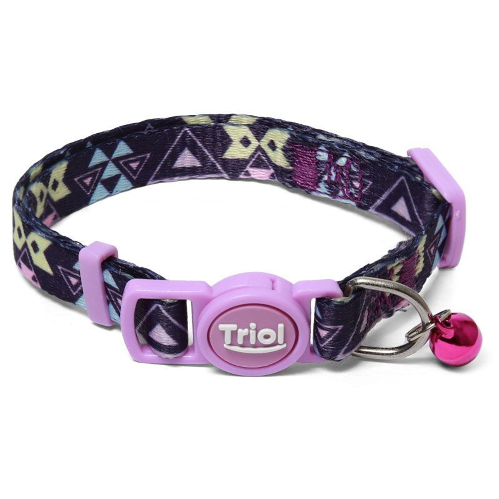 Ошейник нейлоновый для кошек "Геометрия" XS, 10 х 210-330мм Триол