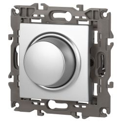 14-4101-03 ЭРА Светорегулятор поворотно-нажимной, 400ВА 230В, IP20, Эра Elegance, алюминий