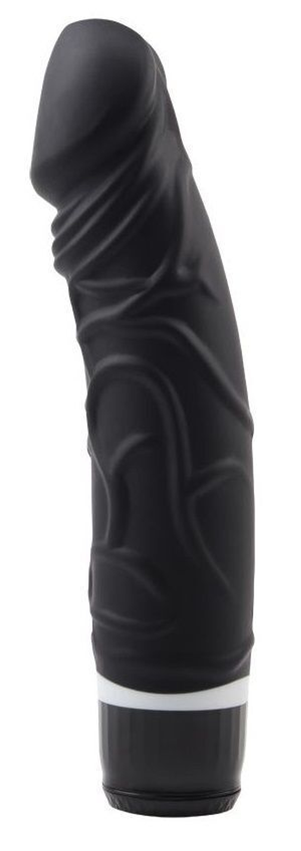 Черный вибратор-реалистик Thick Realistic Dildo - 19,5 см. (Цвет: черный)