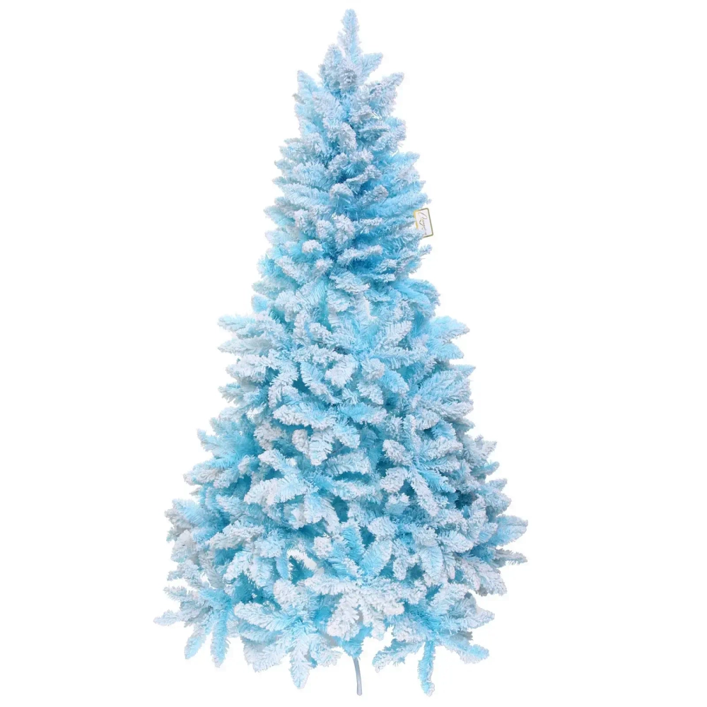 Ёлка «Звон вьюги» 180 см, ПВХ (786 веток), белый иней, Голубой