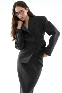 Юбка-карандаш графитовая