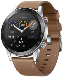 Смарт-часы Honor Watch Magic 2 46mm Flax Brown, Bluetooth, GPS, 455 мАч Серый/Коричневый MNS-B39, 5502AACT