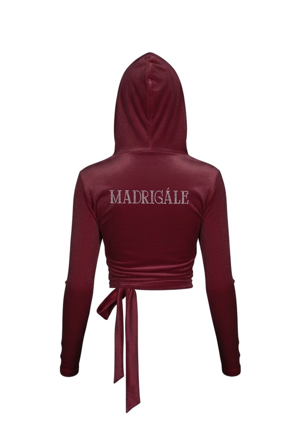 Костюм из велюра в винном