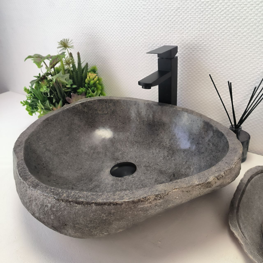 Раковина из речного камня RS-63386 (51*44*15) 0123