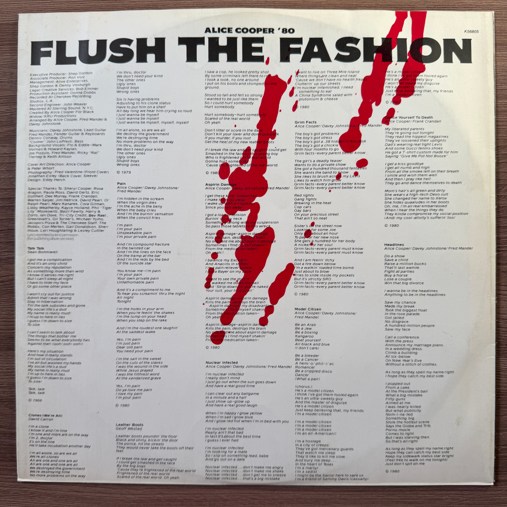 Alice Cooper – Flush The Fashion (Англия 1980г.) Т