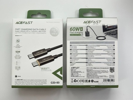 Кабель TypeC - TypeC ACEFAST C23-03 (черный) 1.2м