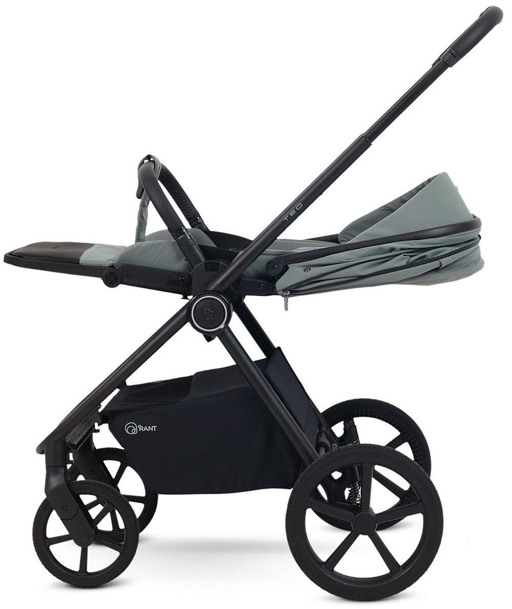 Детская коляска Rant Teo Soft 3 в 1 с автокреслом Aster Zero Graphite Olive