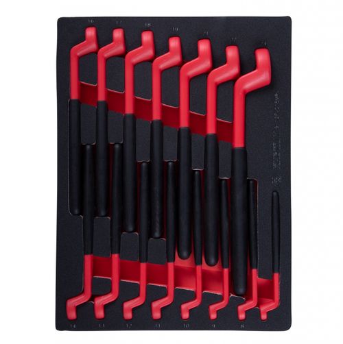 KING TONY (9-12FVG15MRV) Набор накидных диэлектрических ключей, 7-24 мм, ложемент, 15 предметов