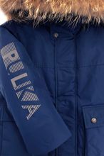 Синяя куртка-аляска на био-пуху PULKA