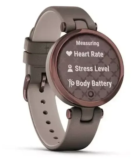 Умные часы Lily темно-бронзовый безель, корпус цвета Paloma и итальянский кожаный ремешок