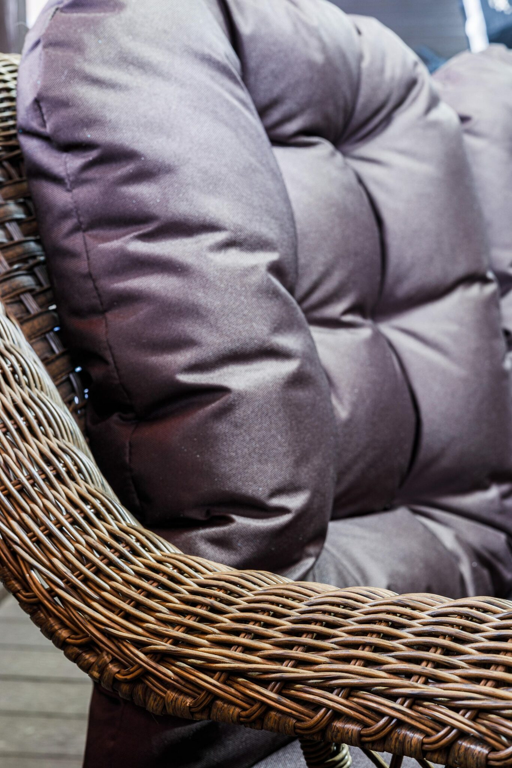 Двухместный диван из ротанга МЭДИСОН «MADISON» арт.М03195 brown с подушками на сидение и спинку