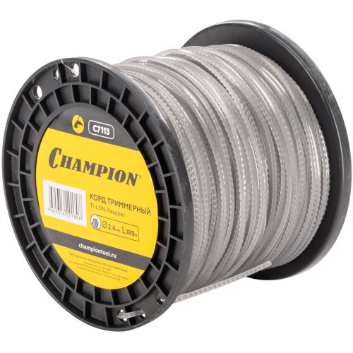 Леска CHAMPION TI-LON 2,4*189 м (зубчатый квадрат)+нож   C7113