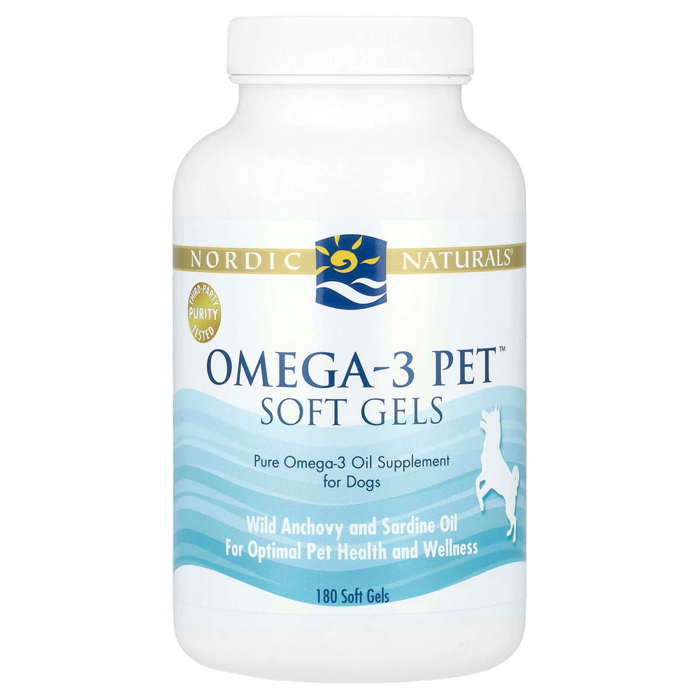 Nordic Naturals, Omega-3 Pet™, для собак, 180 капсул