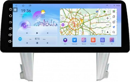 Магнитола для Toyota Camry 55 2014-2018 (рамка серебро 10) - FarCar монитор 12.3" 2K QLED на Android 14, TS10, CarPlay, 4G SIM-слот