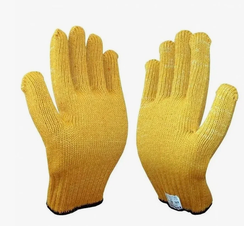 Перчатки хб, 10 класс  5-ти нитка (жетлая)