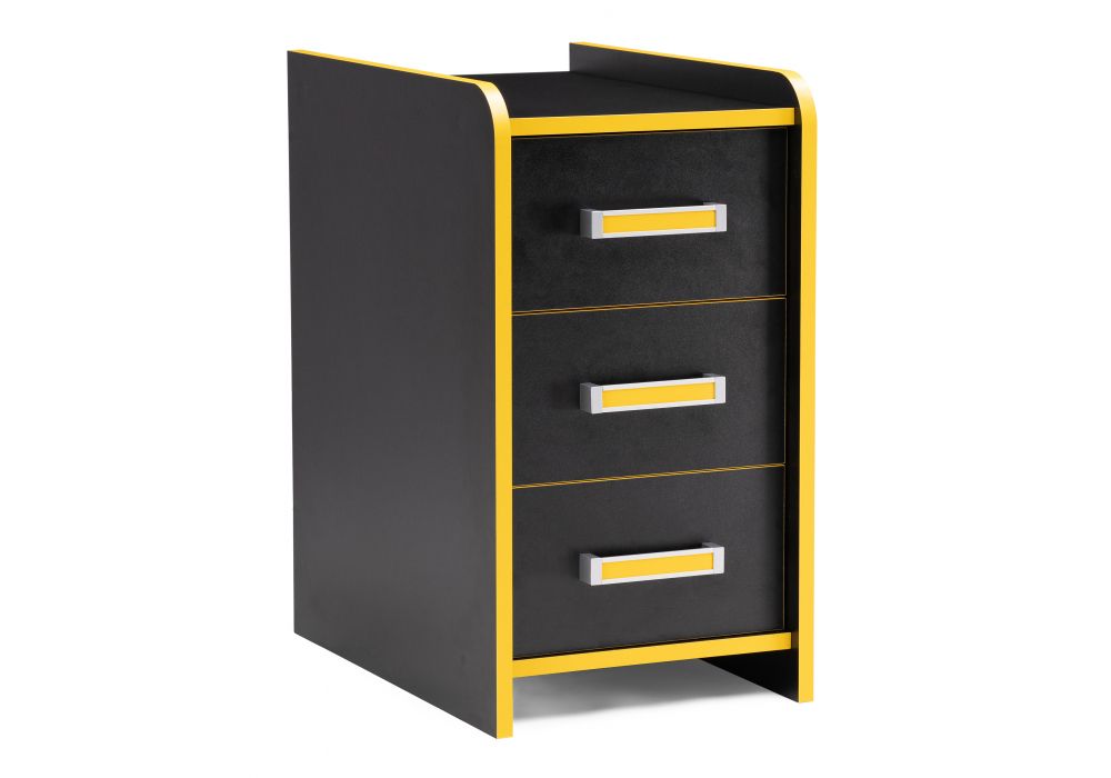 Тумба Ханна 33х50х60 черная / желтая
