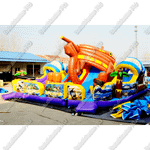 Коммерческий надувной батут "Искатели сокровищ" 11*10*57 м