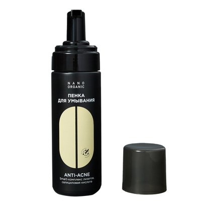 Пенка Nano Organic для умывания для проблемной кожи Anti-Acne, 160 мл
