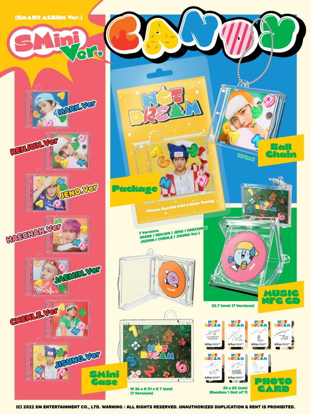 Альбом NCT DREAM - CANDY Winter Special Mini Album SMini (Smart) Album RANDOM Version