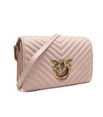 кожа наплечная сумка LOVE CLICK CLASSIC SHEEP NAPPA Pinko - пудро-розовый(100063 A0GK)