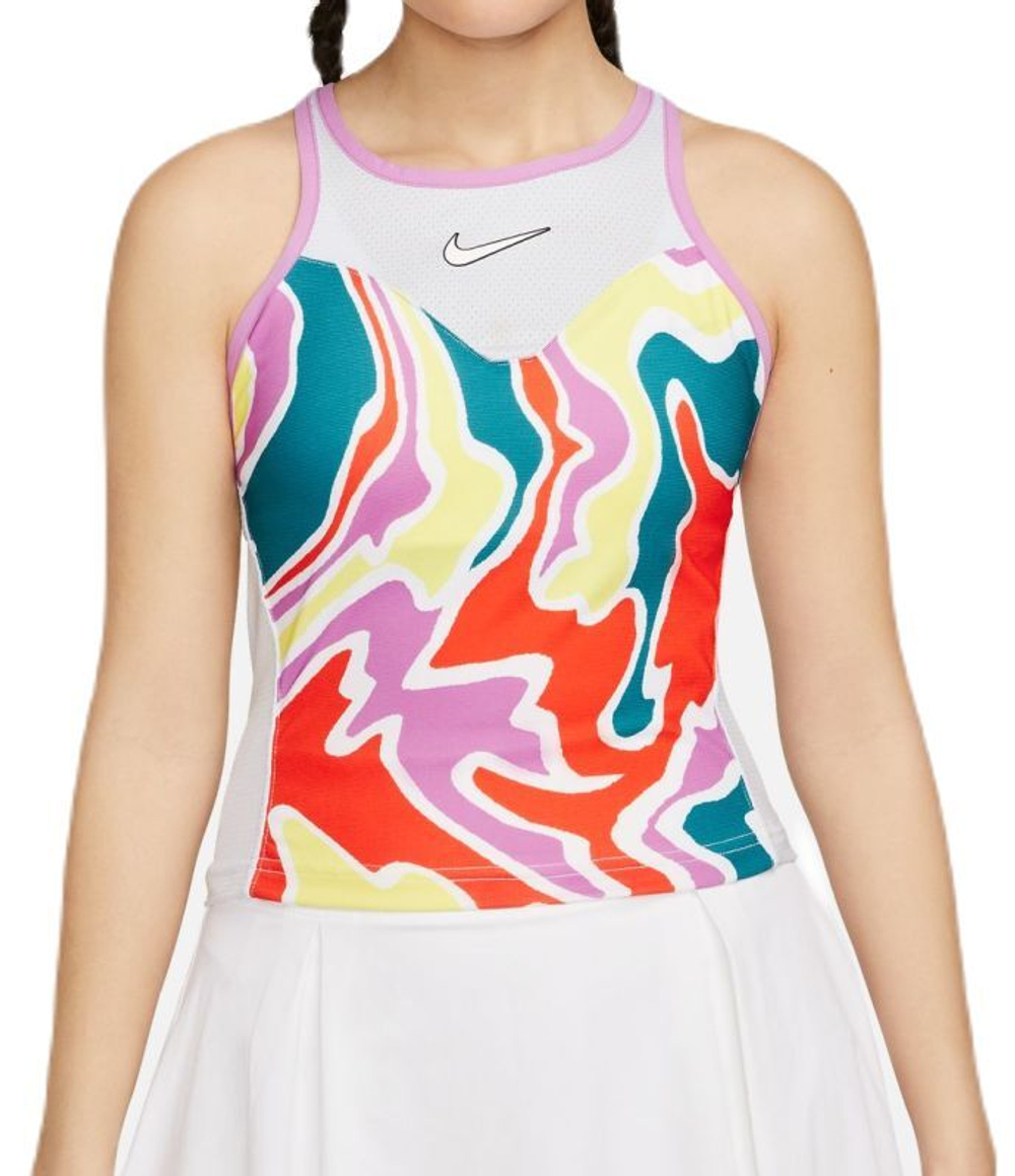 Топ теннисный Nike Court Dri-Fit Slam Tennis Tank - rush fuchsia/football grey/white