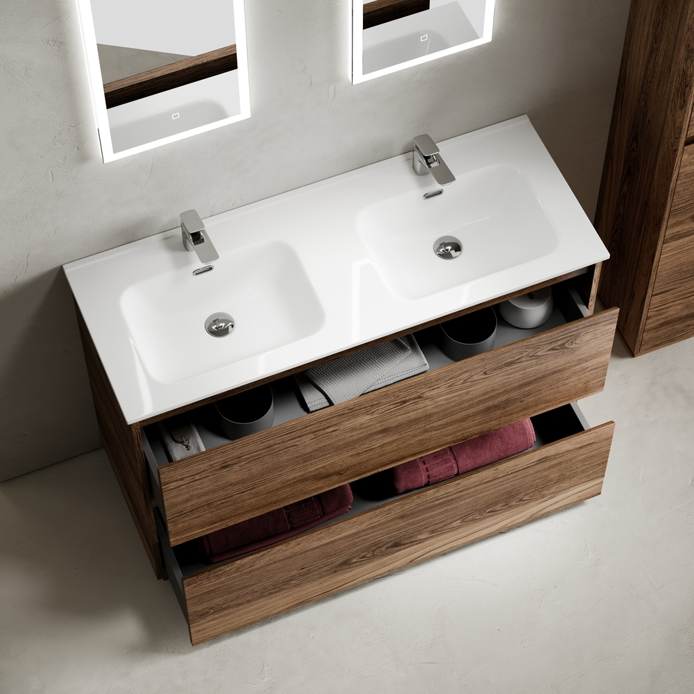 Тумба напольная под раковину Sancos Libra Floor, дуб чарльстон 1190х450х840 мм