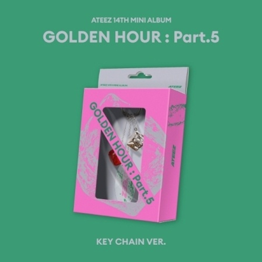 (ПРЕДЗАКАЗ) Альбом ATEEZ - GOLDEN HOUR : PART.5 14th Mini Album KEY CHAIN Version