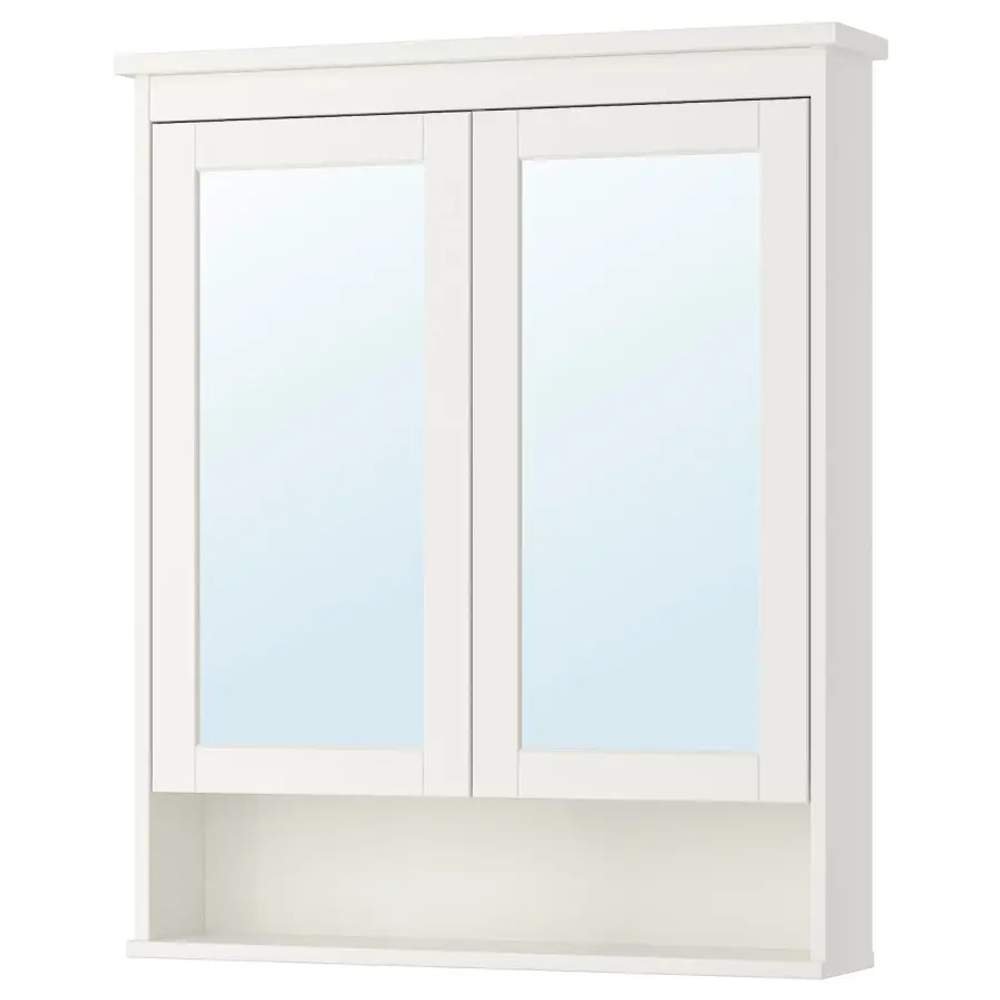 Настенный шкаф для ванной комнаты - HEMNES IKEA/ ХЭМНЕС ИКЕА, 83x16x98 см, белый