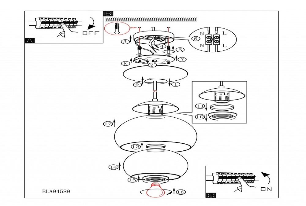 Подвесной светильник Eglo Rocamar 94592