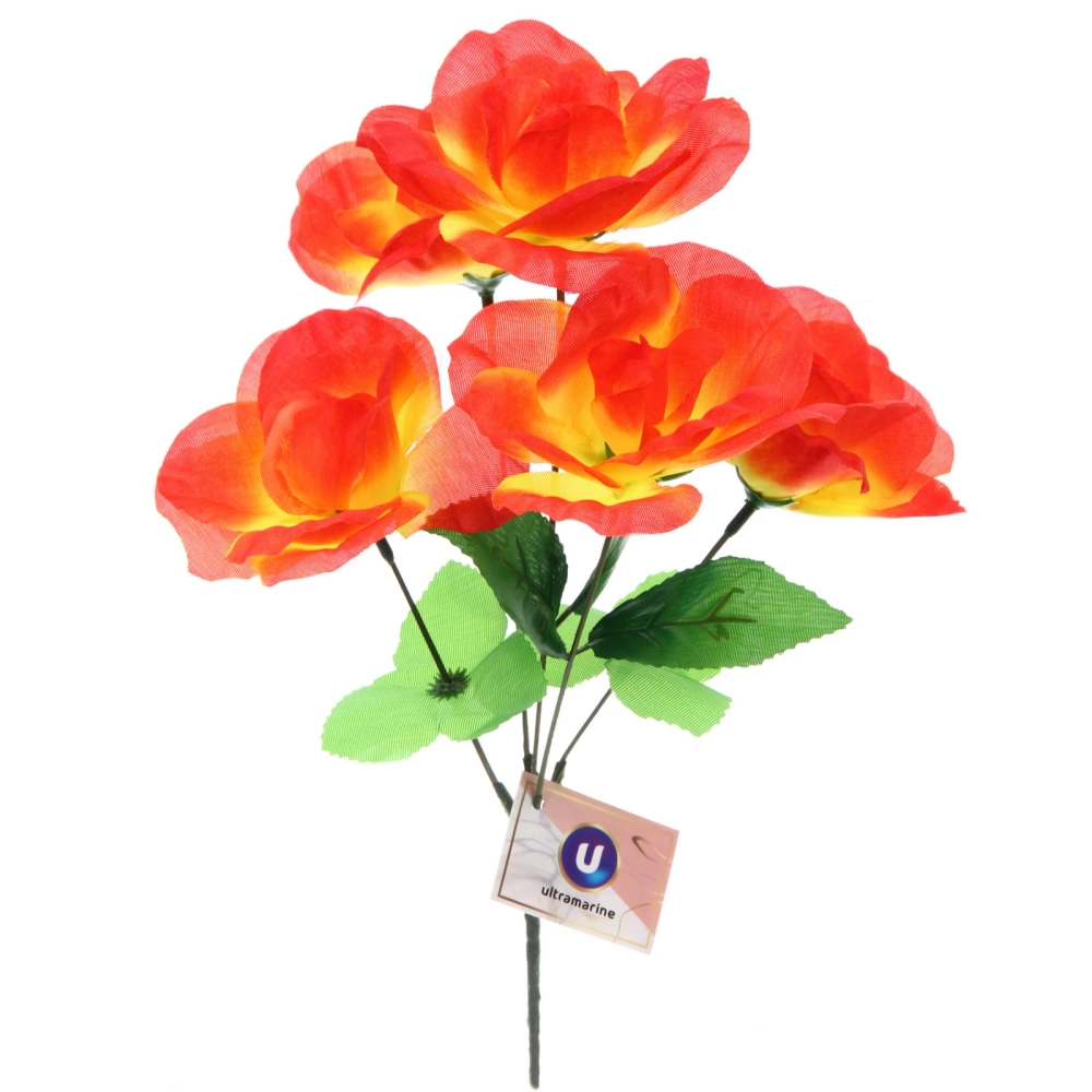 Цветы искусственные 30см «Цветочная фантазия» 5 цветков желтые